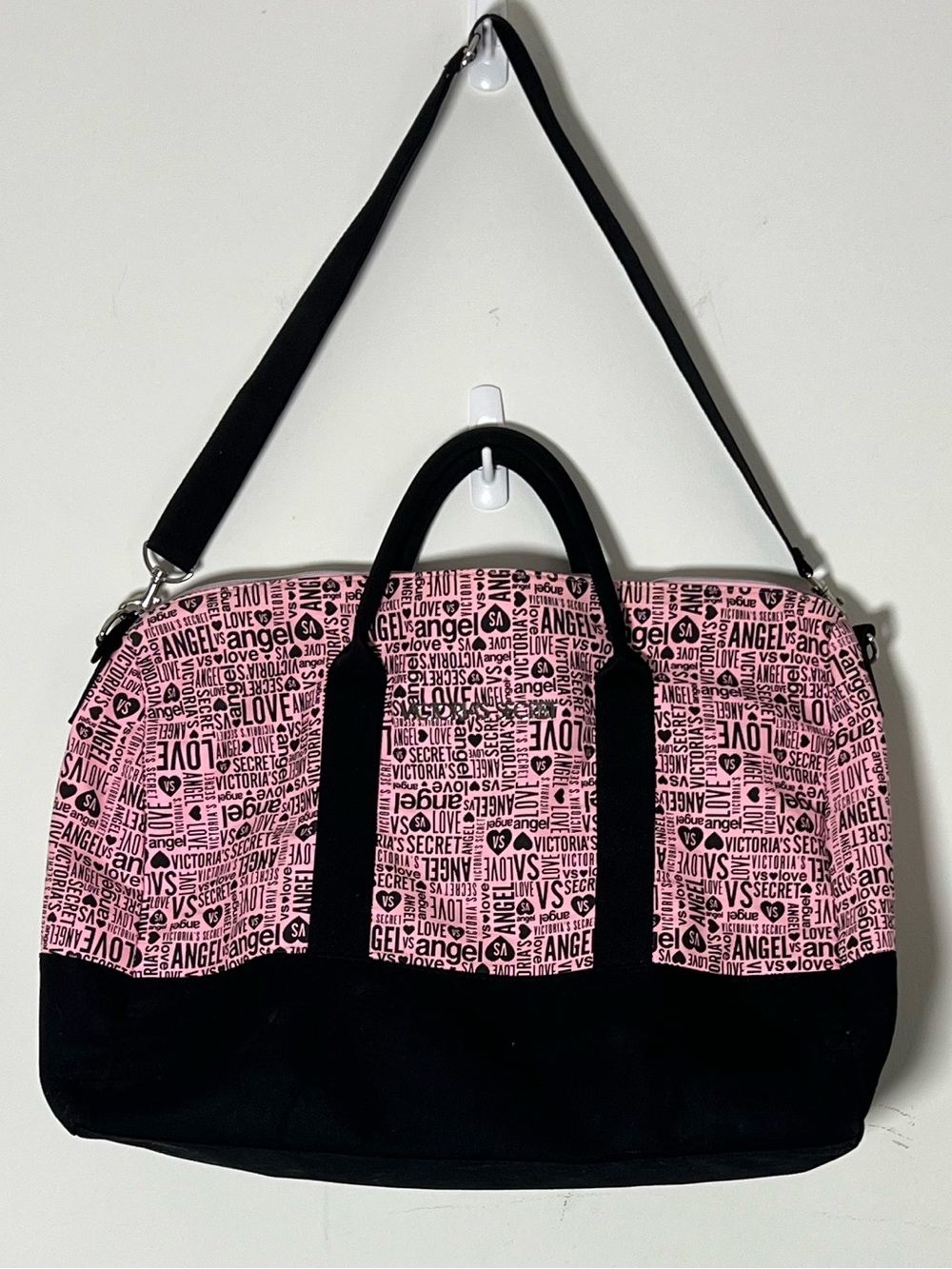 Victorias Secret Getaway Weekend Bag Canvas Tote Angel Love VS Limited Edition